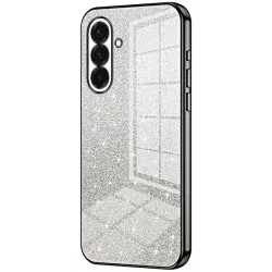 Phonesta Crystal Sparkle Silicone Back Cover hoesje voor Samsung Galaxy A37 - Zwart