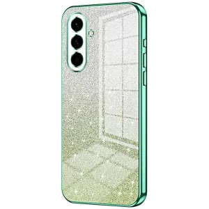 Phonesta Crystal Sparkle Silicone Back Cover hoesje voor Samsung Galaxy A57 - Groen