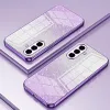 Phonesta Crystal Sparkle Silicone Back Cover hoesje voor Samsung Galaxy A57 - Paars 2