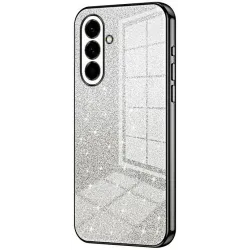 Phonesta Crystal Sparkle Silicone Back Cover hoesje voor Samsung Galaxy A57 - Zwart