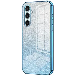 Phonesta Crystal Sparkle Silicone Back Cover hoesje voor Samsung Galaxy S25 FE - Blauw