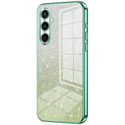 Phonesta Crystal Sparkle Silicone Back Cover hoesje voor Samsung Galaxy S25 FE - Groen