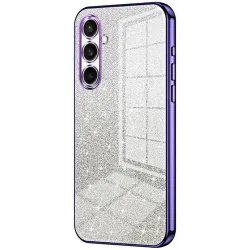 Phonesta Crystal Sparkle Silicone Back Cover hoesje voor Samsung Galaxy S25 FE - Paars