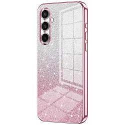 Phonesta Crystal Sparkle Silicone Back Cover hoesje voor Samsung Galaxy S25 FE - Roze