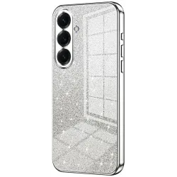 Phonesta Crystal Sparkle Silicone Back Cover hoesje voor Samsung Galaxy S26 - Zilver