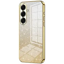 Phonesta Crystal Sparkle Silicone Back Cover hoesje voor Samsung Galaxy S26 Plus - Goud