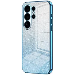 Phonesta Crystal Sparkle Silicone Back Cover hoesje voor Samsung Galaxy S26 Ultra - Blauw