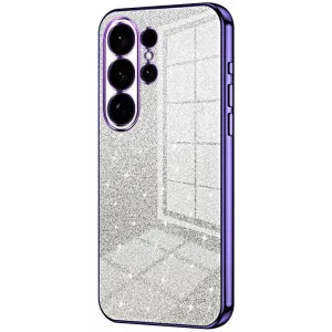 Phonesta Crystal Sparkle Silicone Back Cover hoesje voor Samsung Galaxy S26 Ultra - Paars