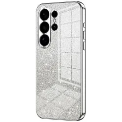 Phonesta Crystal Sparkle Silicone Back Cover hoesje voor Samsung Galaxy S26 Ultra - Zilver