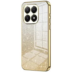 Phonesta Crystal Sparkle Silicone Back Cover hoesje voor Xiaomi 15T - Goud