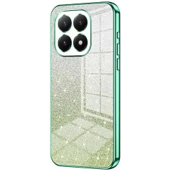 Phonesta Crystal Sparkle Silicone Back Cover hoesje voor Xiaomi 15T - Groen