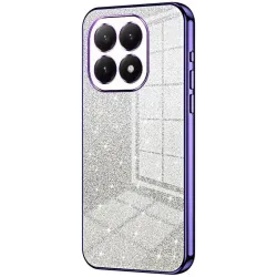 Phonesta Crystal Sparkle Silicone Back Cover hoesje voor Xiaomi 15T - Paars