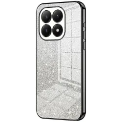 Phonesta Crystal Sparkle Silicone Back Cover hoesje voor Xiaomi 15T - Zwart