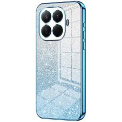 Phonesta Crystal Sparkle Silicone Back Cover hoesje voor Xiaomi 15T Pro - Blauw