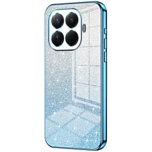 Phonesta Crystal Sparkle Silicone Back Cover hoesje voor Xiaomi 15T Pro - Blauw