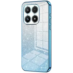 Phonesta Crystal Sparkle Silicone Back Cover hoesje voor Xiaomi 17 - Blauw
