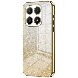 Phonesta Crystal Sparkle Silicone Back Cover hoesje voor Xiaomi 17 - Goud