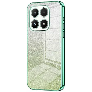 Phonesta Crystal Sparkle Silicone Back Cover hoesje voor Xiaomi 17 - Groen