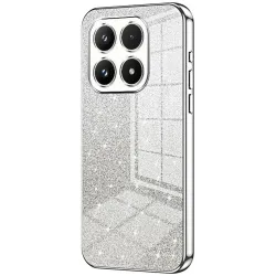 Phonesta Crystal Sparkle Silicone Back Cover hoesje voor Xiaomi 17 - Zilver