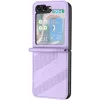 Phonesta Embossed Lines Back Cover hoesje voor Samsung Galaxy Z Flip 7 FE / Z Flip 6 - Paars
