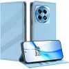 Phonesta Embossed Lines Book Wallet Case hoesje voor OnePlus 12R - Lichtblauw 2