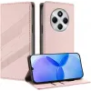 Phonesta Embossed Lines Book Wallet Case hoesje voor Xiaomi Redmi 14C / Xiaomi Poco C75 - Roze 1