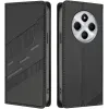 Phonesta Embossed Lines Book Wallet Case hoesje voor Xiaomi Redmi 14C / Xiaomi Poco C75 - Zwart 0