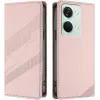 Phonesta Embossed Lines Book Wallet Case hoesje voor OnePlus Nord 3 - Roze