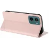 Phonesta Embossed Lines Book Wallet Case hoesje voor Motorola Moto G05 / Moto E15 - Roze 3