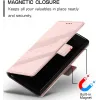 Phonesta Embossed Lines Book Wallet Case hoesje voor Samsung Galaxy S25 Ultra - Roze 4
