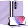 Phonesta Embossed Lines Book Wallet Case hoesje voor Samsung Galaxy S24 FE - Paars 2