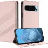 Phonesta Embossed Lines Book Wallet Case hoesje voor Google Pixel 9 / 9 Pro - Roze 2
