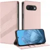 Phonesta Embossed Lines Book Wallet Case hoesje voor Google Pixel 9a - Roze 2