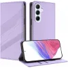 Phonesta Embossed Lines Book Wallet Case hoesje voor Samsung Galaxy A56 - Paars 2