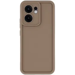Phonesta Grooved Silicone Back Cover hoesje voor Oppo Reno13 F 4G/5G / Reno13 FS 5G - Bruin