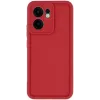 Phonesta Grooved Silicone Back Cover hoesje voor Oppo Reno13 F 4G/5G / Reno13 FS 5G - Rood