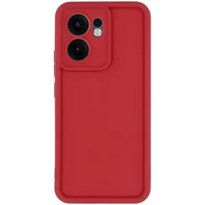 Phonesta Grooved Silicone Back Cover hoesje voor Oppo Reno13 F 4G/5G / Reno13 FS 5G - Rood