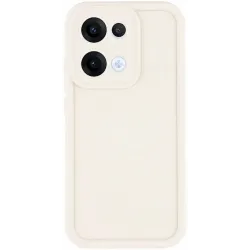 Phonesta Grooved Silicone Back Cover hoesje voor Oppo Reno13 - Beige