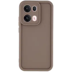 Phonesta Grooved Silicone Back Cover hoesje voor Oppo Reno13 Pro - Bruin