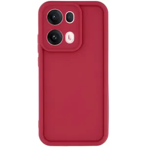 Phonesta Grooved Silicone Back Cover hoesje voor Oppo Reno13 Pro - Rood