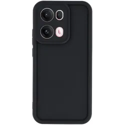 Phonesta Grooved Silicone Back Cover hoesje voor Oppo Reno13 Pro - Zwart