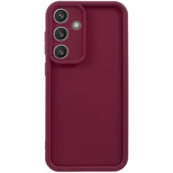 Phonesta Grooved Silicone Back Cover hoesje voor Samsung Galaxy S25 - Rood