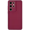 Phonesta Grooved Silicone Back Cover hoesje voor Samsung Galaxy S25 Ultra - Rood