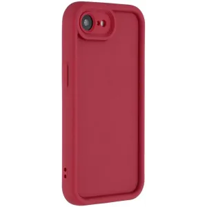 Phonesta Grooved Silicone Back Cover hoesje voor Apple iPhone 17e/16e - Rood
