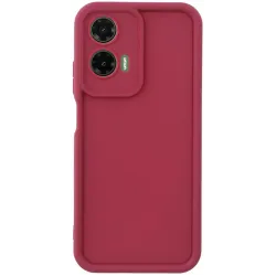 Phonesta Grooved Silicone Back Cover hoesje voor Motorola Moto G35 - Rood