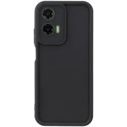 Phonesta Grooved Silicone Back Cover hoesje voor Motorola Moto G35 - Zwart