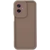 Phonesta Grooved Silicone Back Cover hoesje voor Motorola Moto G55 - Bruin