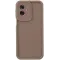 Phonesta Grooved Silicone Back Cover hoesje voor Motorola Moto G55 - Bruin