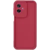 Phonesta Grooved Silicone Back Cover hoesje voor Motorola Moto G55 - Rood