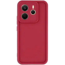 Phonesta Grooved Silicone Back Cover hoesje voor Xiaomi Redmi Note 14 4G - Rood